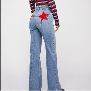 Free People ‘Firecracker’ flare jeans dupe